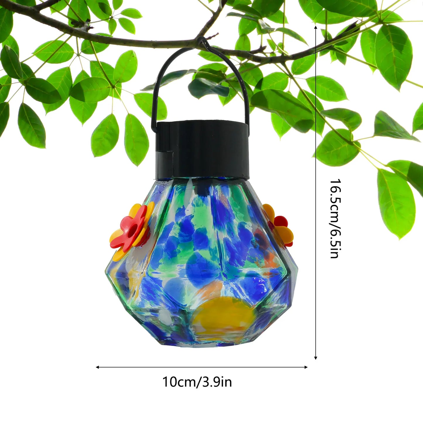 Bircana Hummingbird Feeder with Solar Light