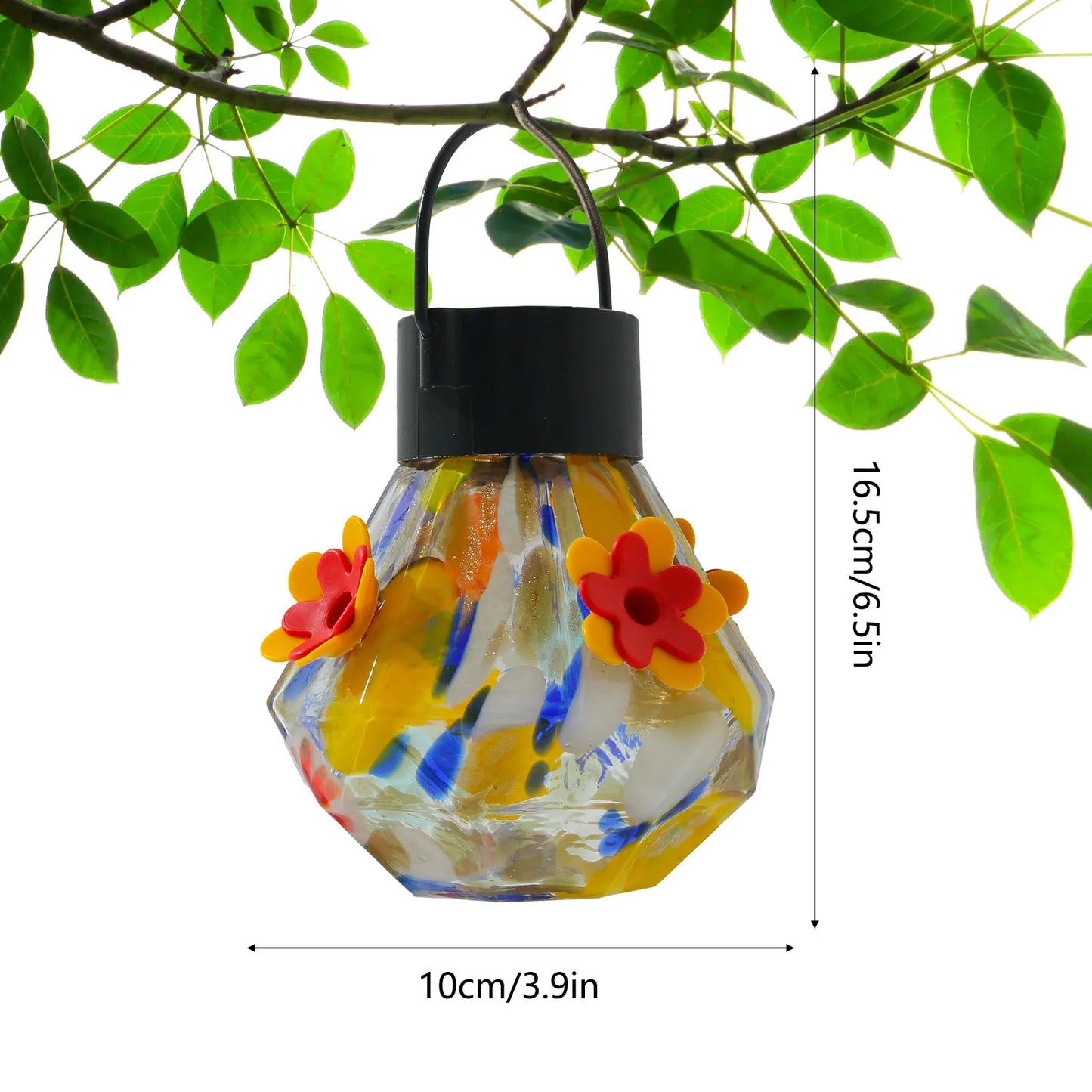 Bircana Hummingbird Feeder with Solar Light