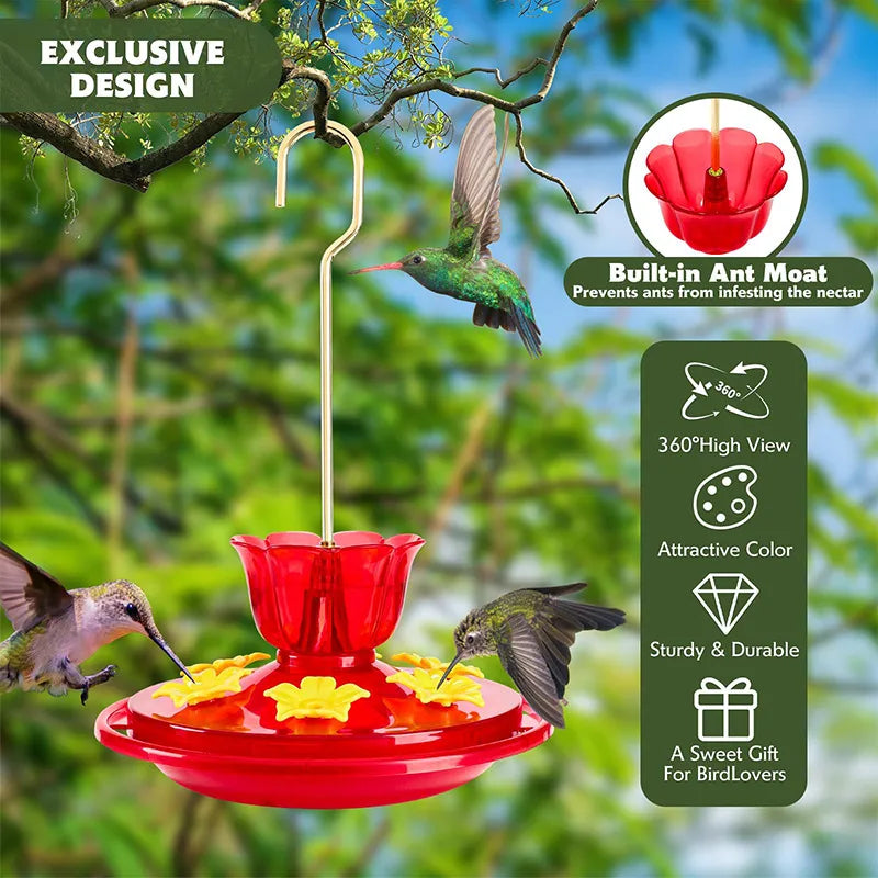 Bircana Leak-Proof Hummingbird Feeder