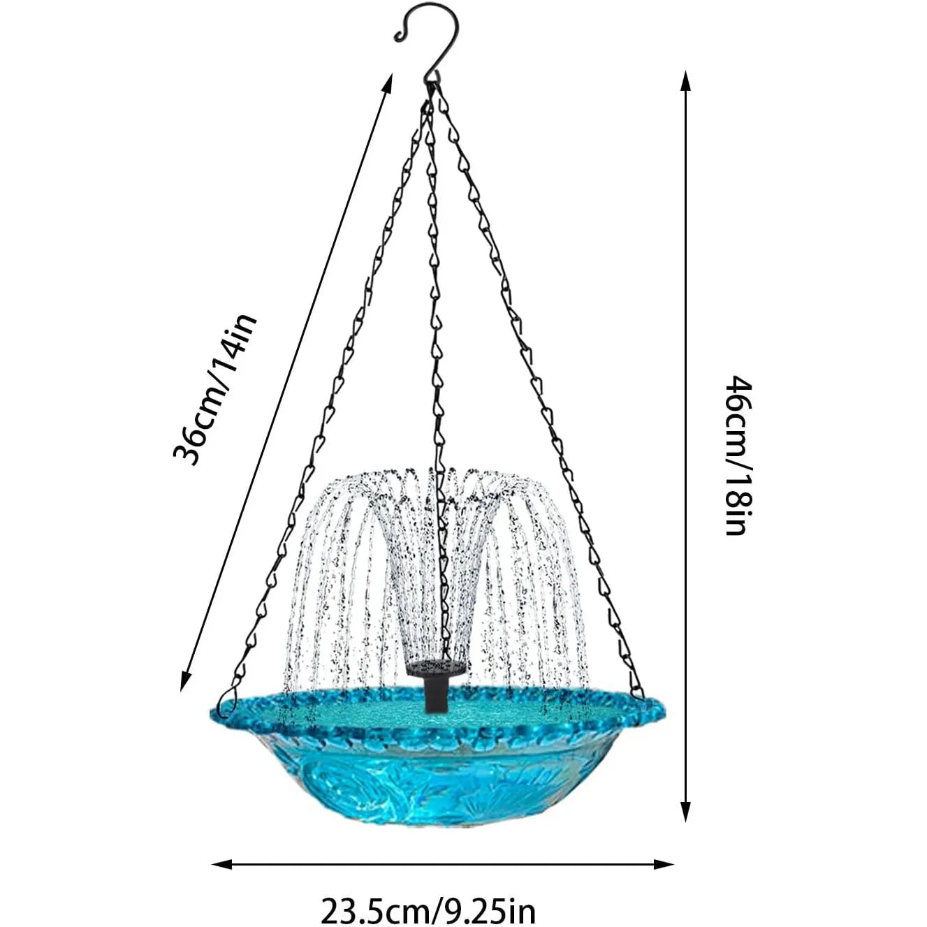 Bircana Floating Fountain Hanging Bird Feeder