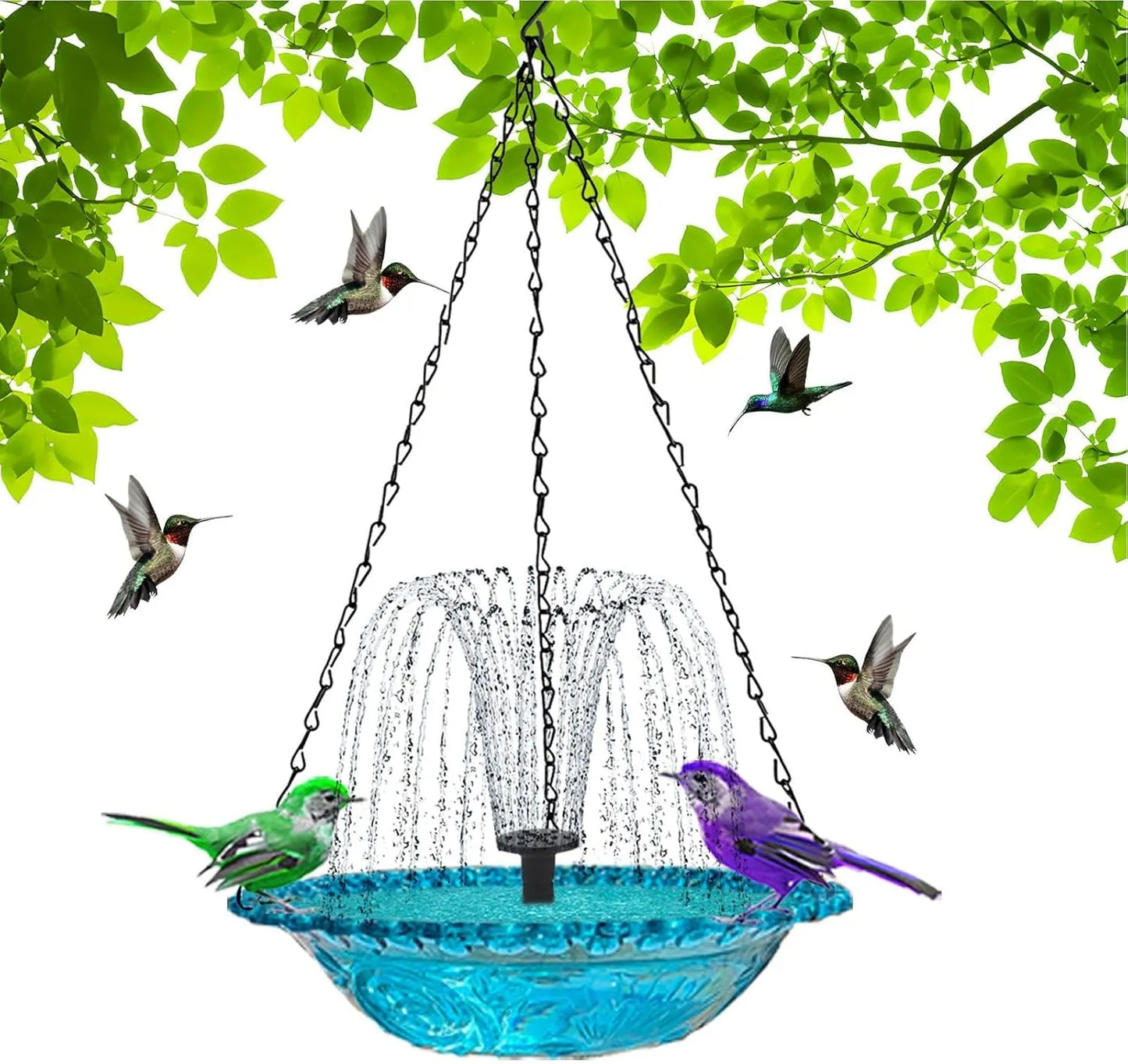 Bircana Floating Fountain Hanging Bird Feeder