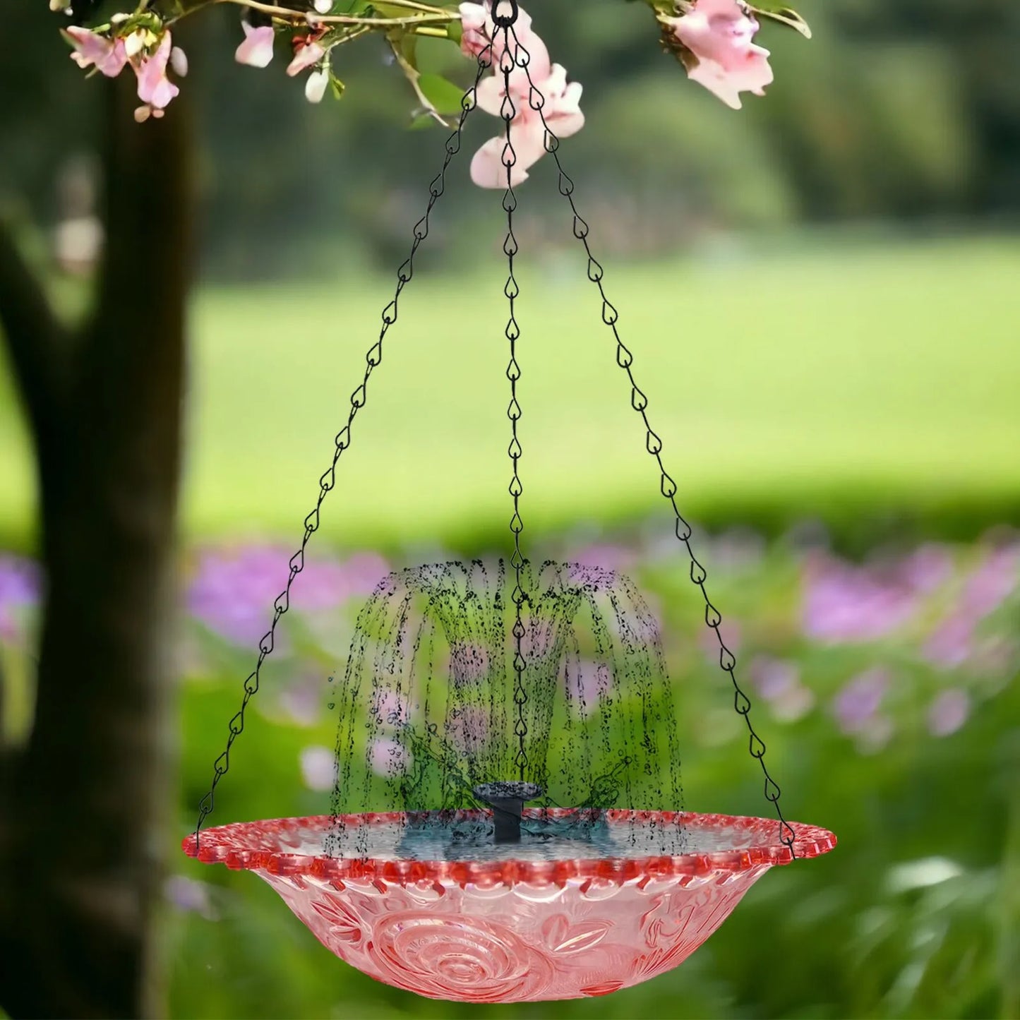 Bircana Floating Fountain Hanging Bird Feeder