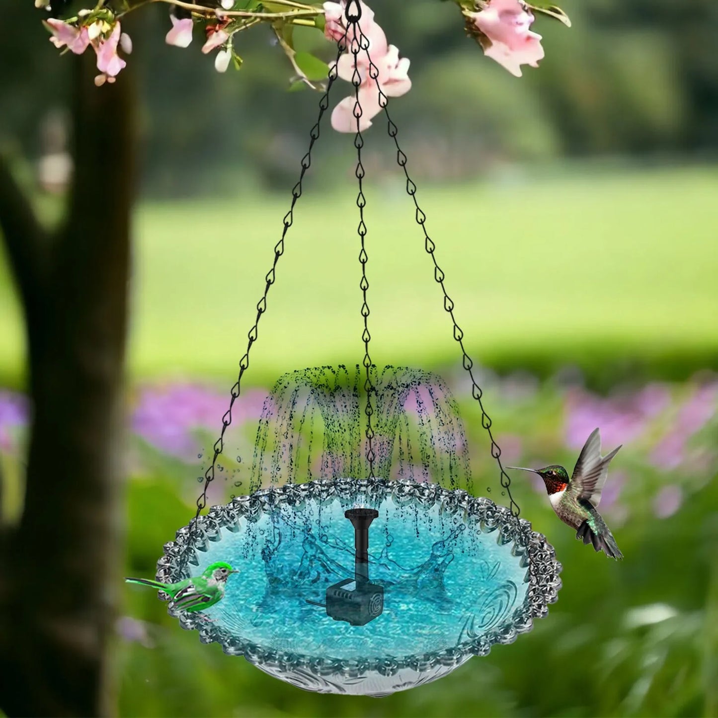 Bircana Floating Fountain Hanging Bird Feeder