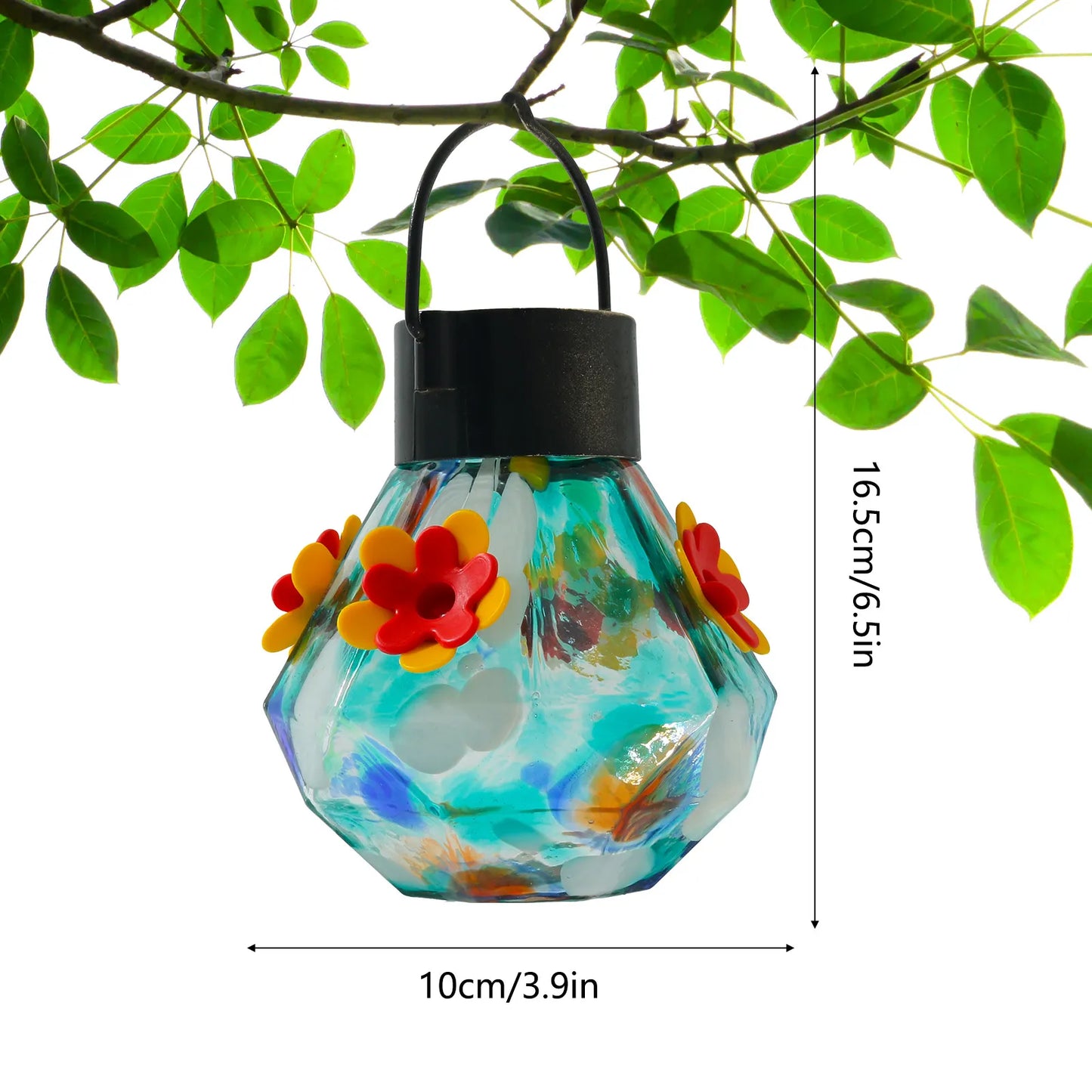 Bircana Hummingbird Feeder with Solar Light