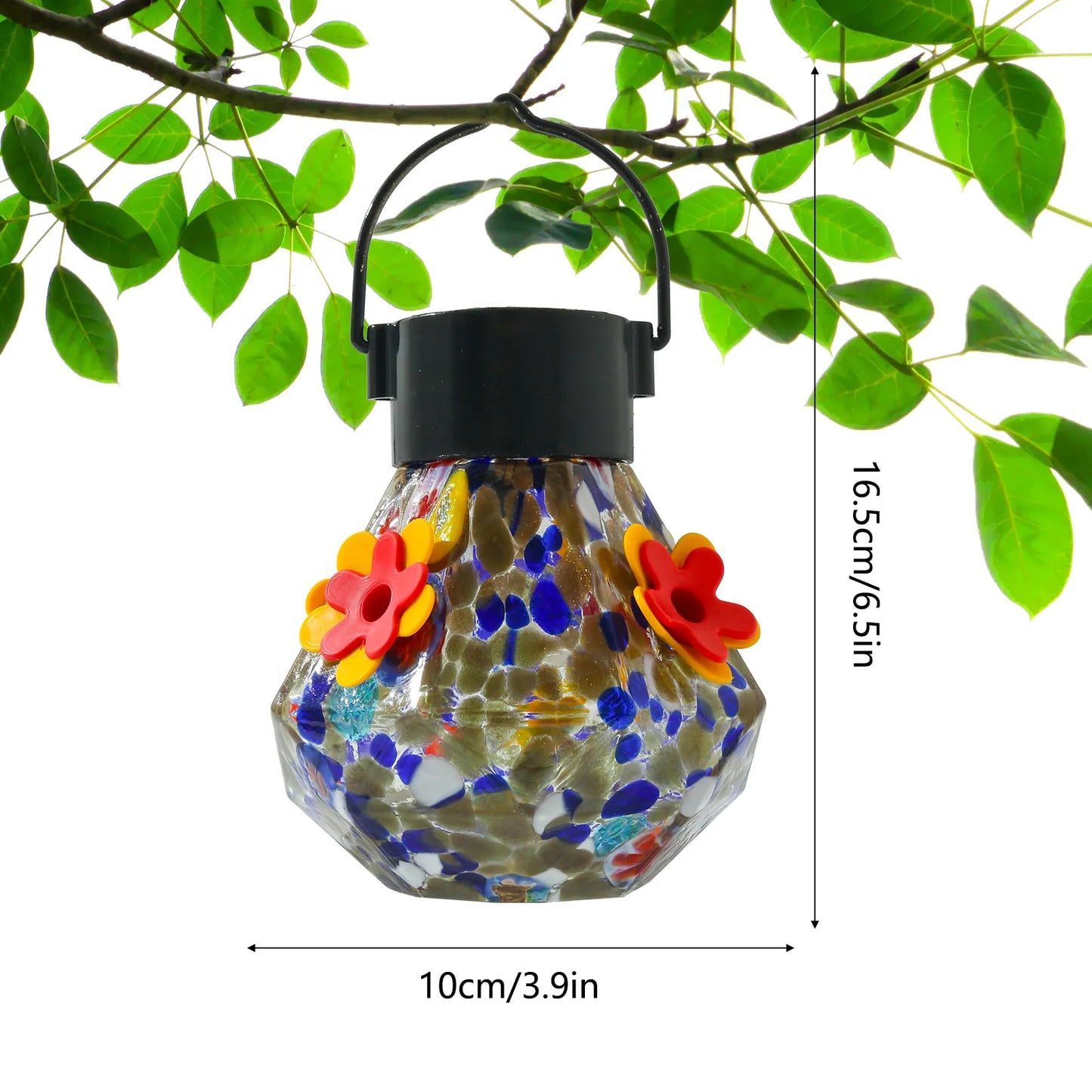 Bircana Hummingbird Feeder with Solar Light