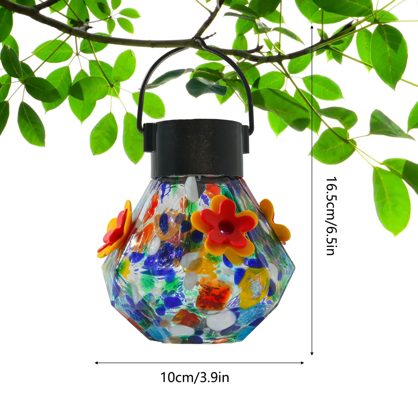 Bircana Hummingbird Feeder with Solar Light