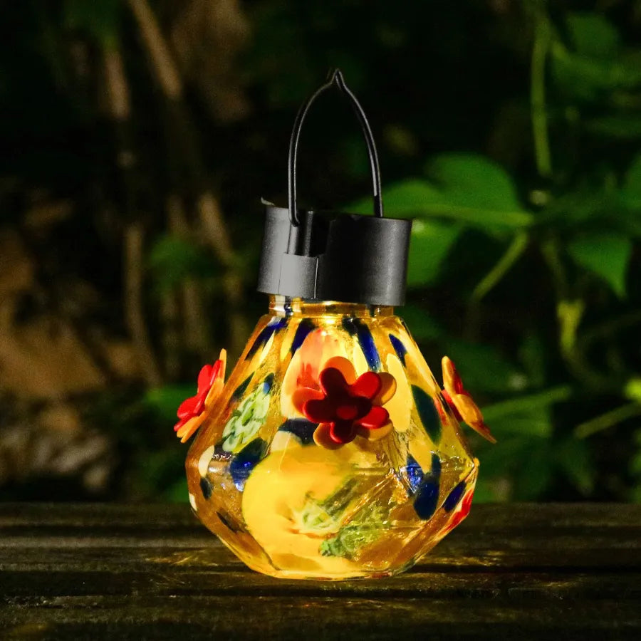 Bircana Hummingbird Feeder with Solar Light