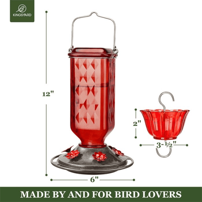 Bircana Hummingbird Feeder for Outdoor Hanging