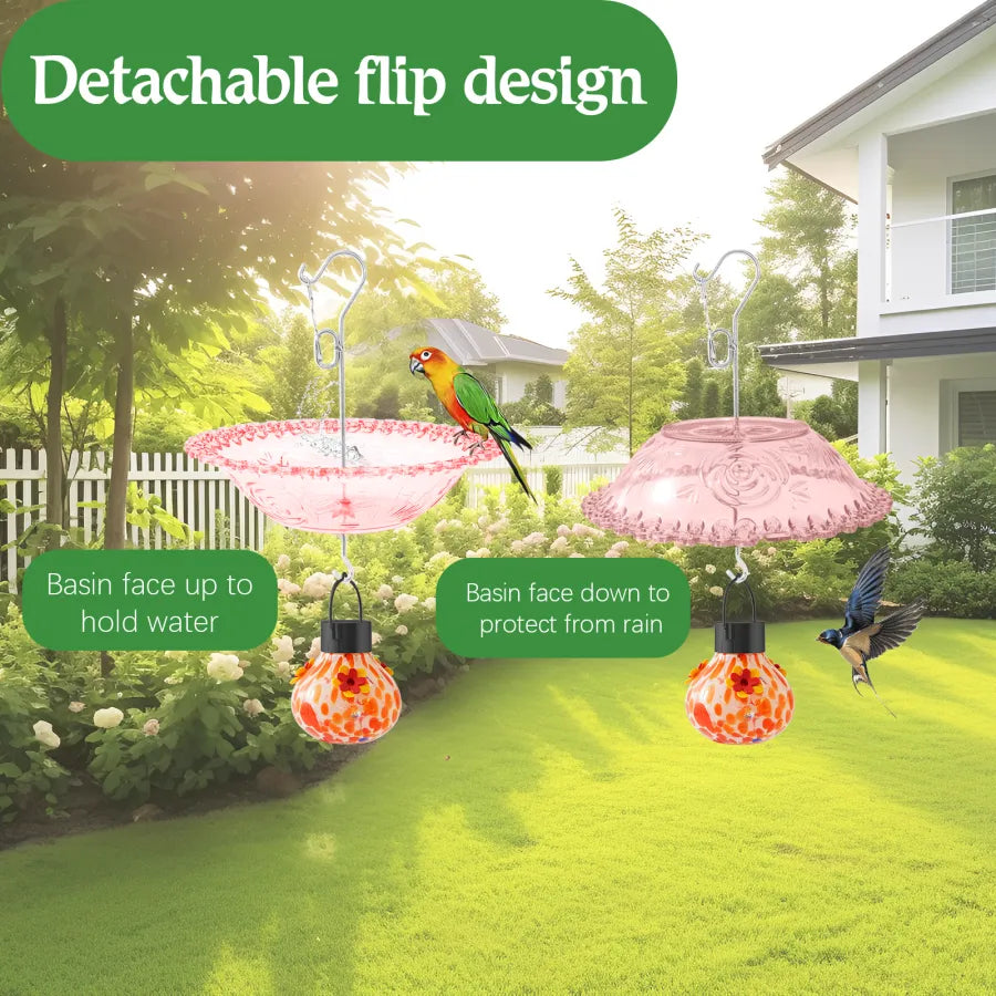 🌞💐 Bircana Solar Hummingbird Feeder