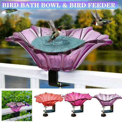 Bircana New Outdoor Garden Bird Bath Bowls & Bird Feeders