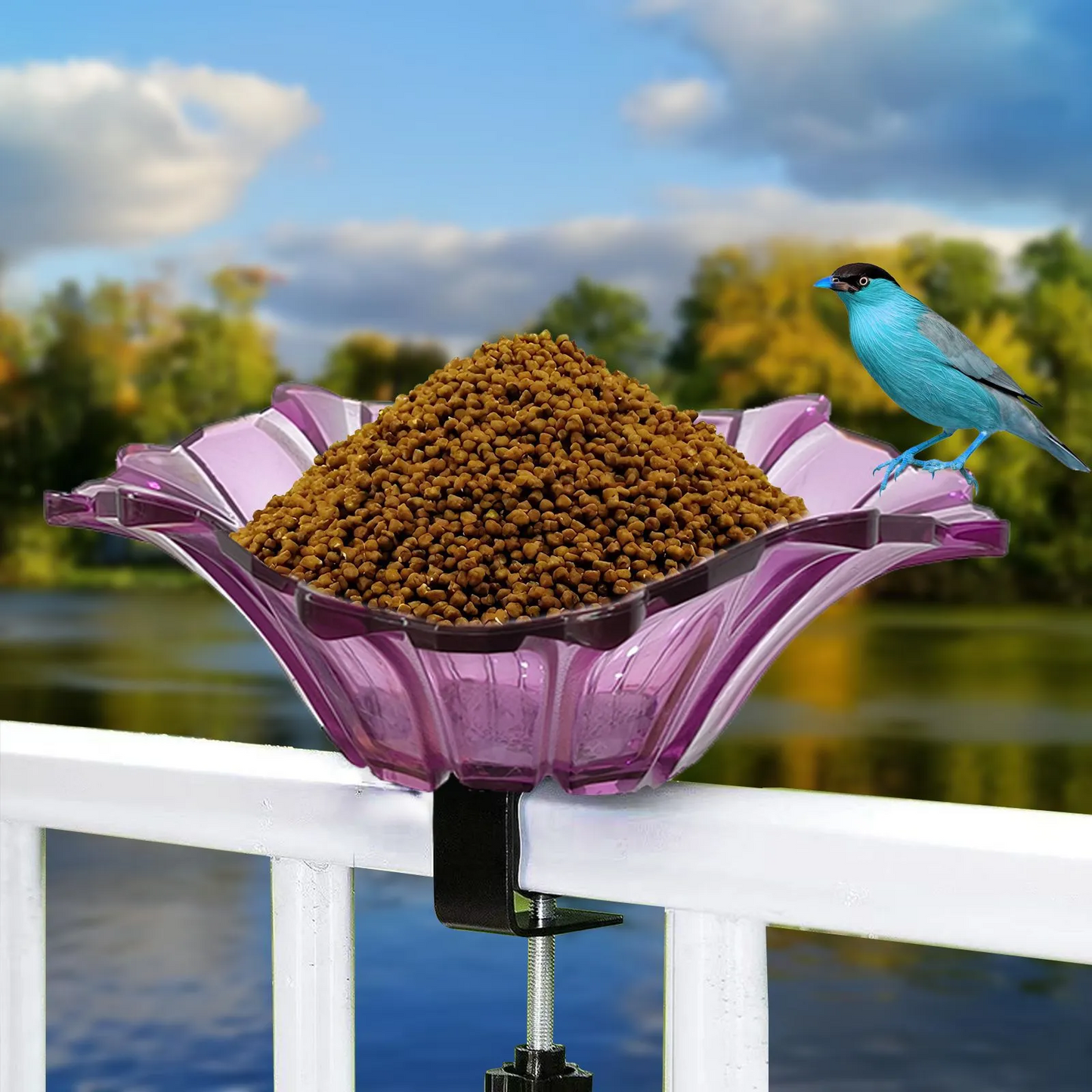 Bircana New Outdoor Garden Bird Bath Bowls & Bird Feeders