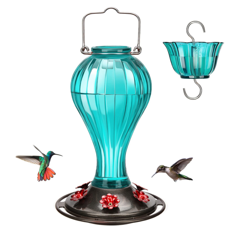 Bircana Glass Hummingbird Feeder 24 Ounces